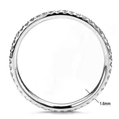 Genuine Diamond Wedding Band in Platinum