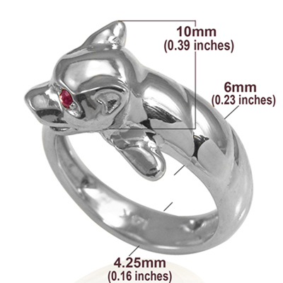 14k Solid Gold Cat Head Burma Ruby Ring