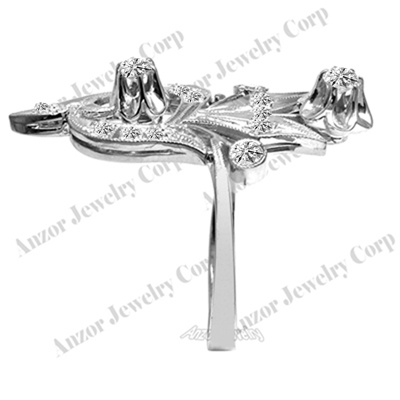 14k Gold Lab Grown Diamond Russian style Ring