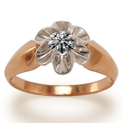 14k Gold Lab Grown Diamond Tulpan Ring