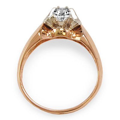 14k Gold Lab Grown Diamond Tulpan Ring