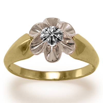 14k Gold Lab Grown Diamond Tulpan Ring