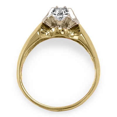 14k Gold Lab Grown Diamond Tulpan Ring