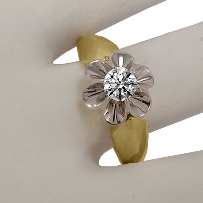 14k Gold Lab Grown Diamond Tulpan Ring