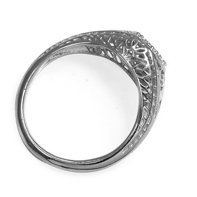 14k Solid White Gold  Lab Grown Diamond Ring