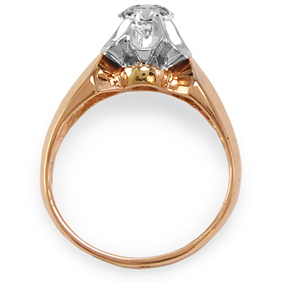 14K Gold Lab Grown Diamond Russian Style Ring