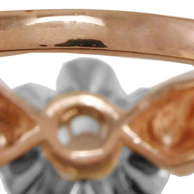 14K Gold Lab Grown Diamond European Tulpan Ring