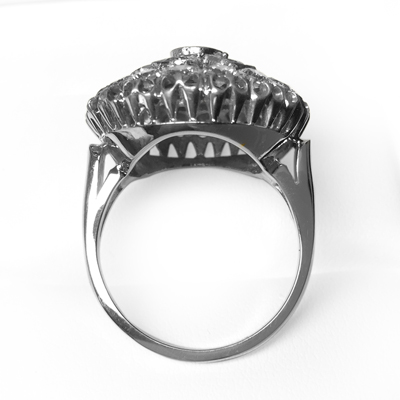 14k Gold Genuine Diamond Russian style Ring