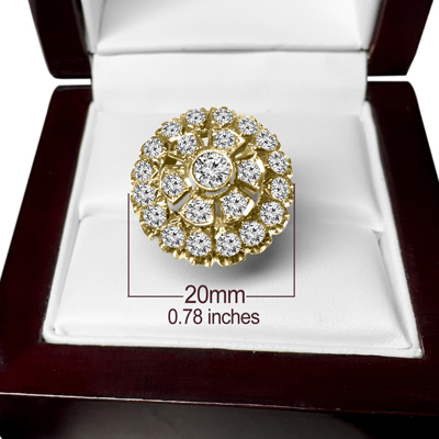 14k Gold Genuine Diamond Russian style Ring