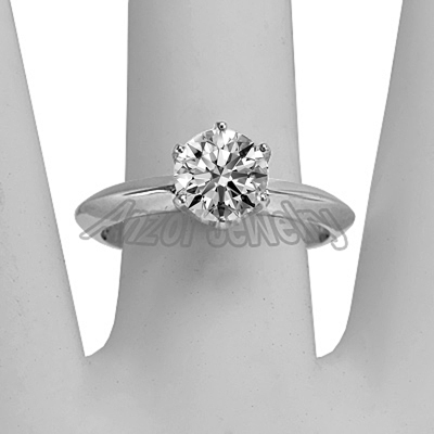 Knife Edge Solitaire Lab Grown Diamond Ring in 14k