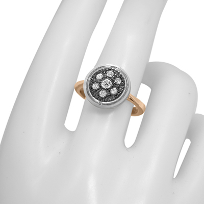 Russian Style Diamond Tarelka Ring 585 Tarelka