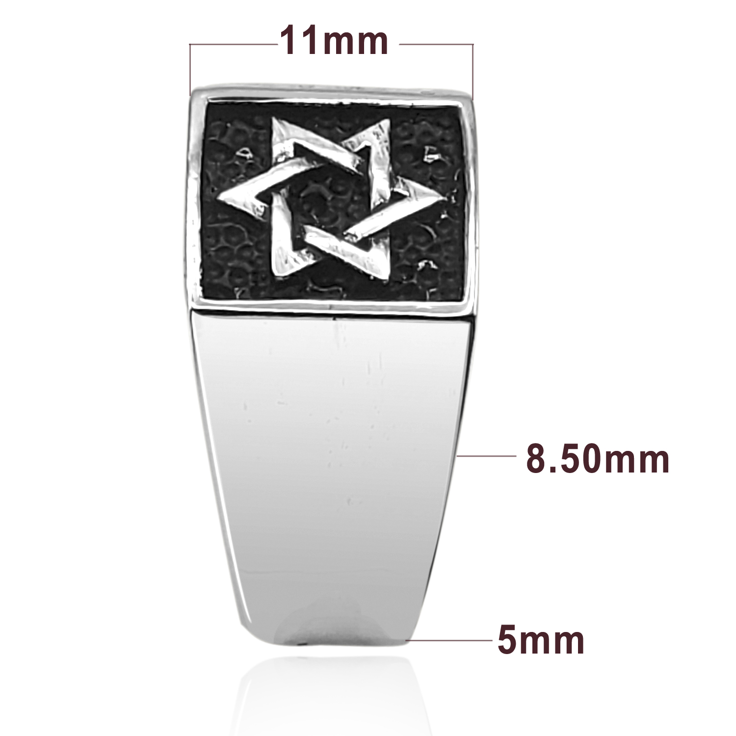 Star of David Men's Ring in 14k Gold