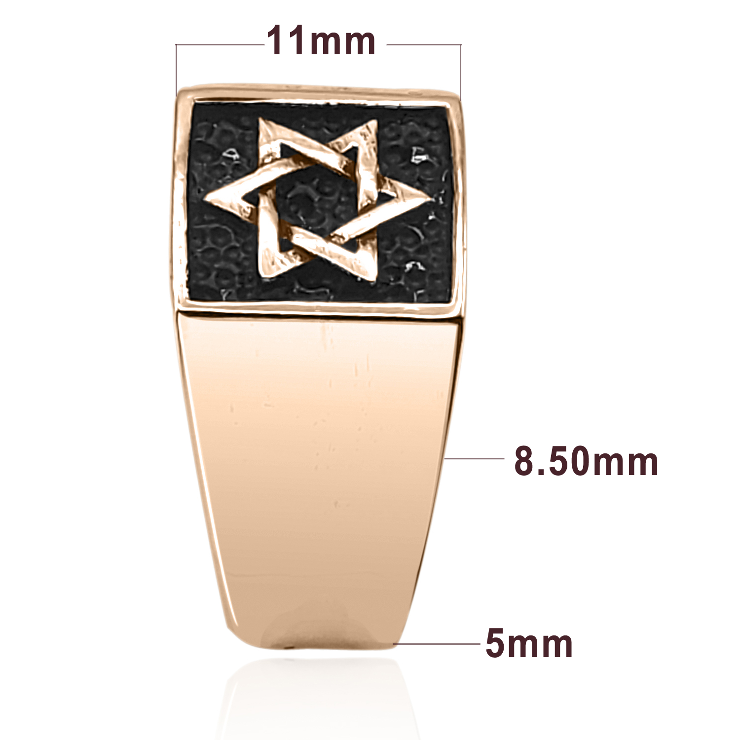 Star of David Men's Ring in 14k Gold