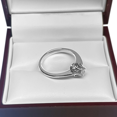 Russian style 14k Gold Diamond Ring F SI1