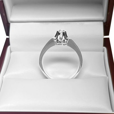 Russian style 14k Gold Diamond Ring F SI1