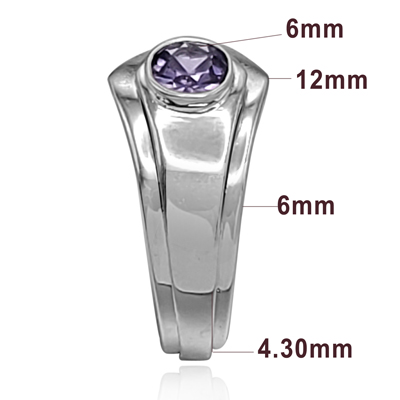 Men's Created Alexandrite Ring in Silver 925