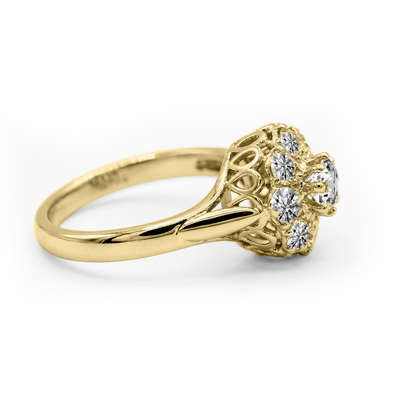 10k Yellow Gold Lab Grown Diamond Ring