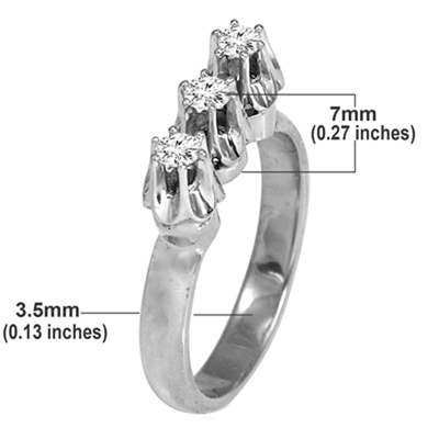 10k Gold Lab Grown Diamond Russian Style Ring