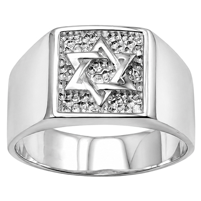 Star of David Men's Ring in 14k Gold