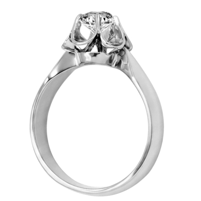 14K Gold Lab Grown Diamond Russian Style Ring .75