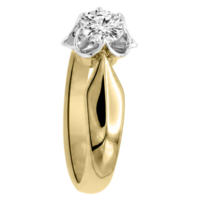 14K Gold Lab Grown Diamond Russian Style Ring