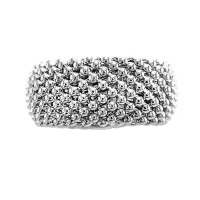 Silver 925 Flexible Mesh Ring