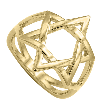 Star of David Men's Ring in 10K gold