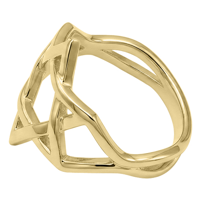 Star of David Ring in 14K yellow gold