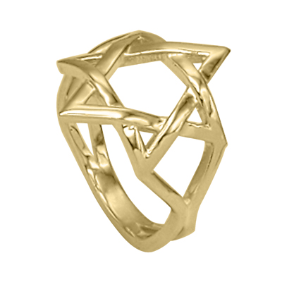 Star of David Ring in 14K yellow gold