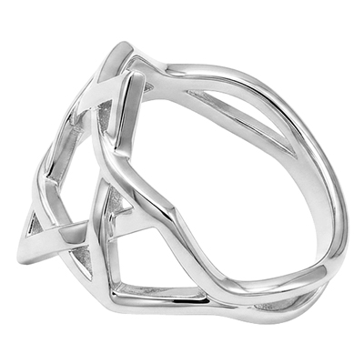 Star of David Men's Ring in Silver 925