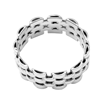 14k Gold Panther Link Band Men Ring