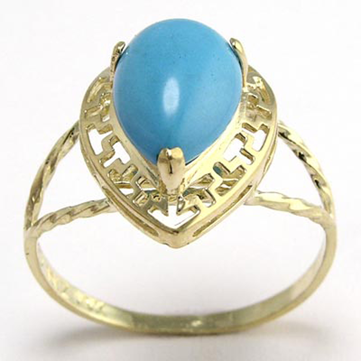 14k Gold Turquoise Ring