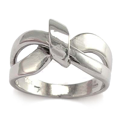 14k Gold Ribbon Design Women's Ring