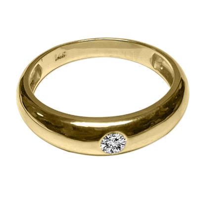 14k Gold Diamond wedding Band