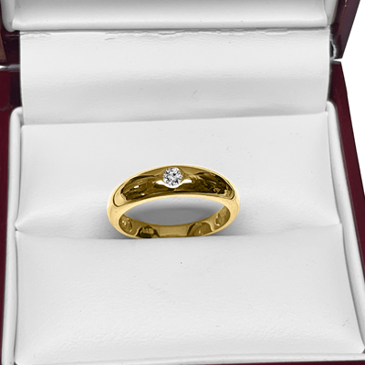 14k Gold Diamond wedding Band