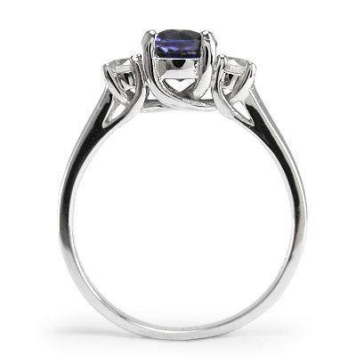 14k Gold Sapphire Diamond Ring