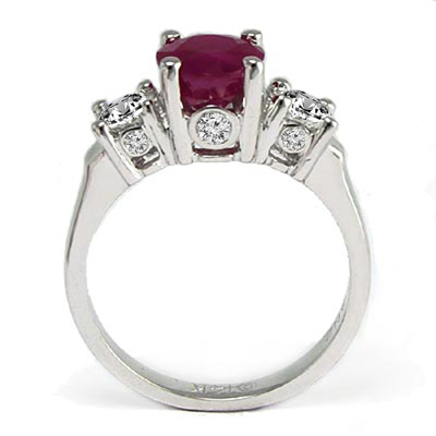 14k Gold Ruby Diamond Ring