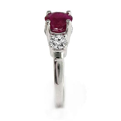 14k Gold Ruby Diamond Ring