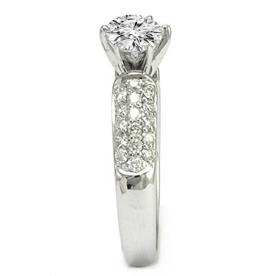 18K White Gold Diamond Engagement Ring