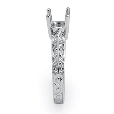 18k White Gold Diamond Ring Setting
