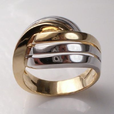 18k Gold Two-Tone Ring