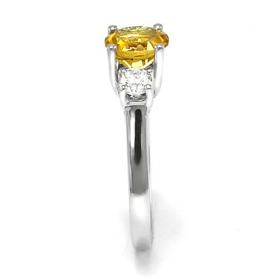 14k Gold Citrine Diamond Engagement Ring