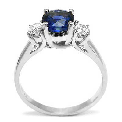 Ceylon Sapphire Diamond Ring in 14k Gold