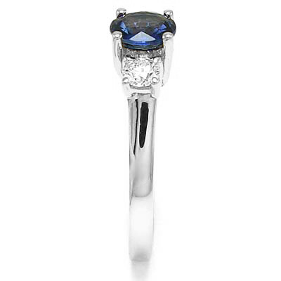 Ceylon Sapphire Diamond Ring in 14k Gold