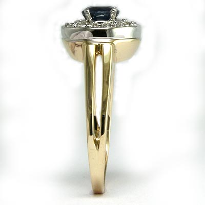 14k Gold Diamond Sapphire Ring