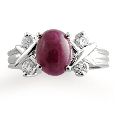 Ruby and Diamond Ring 14k Gold