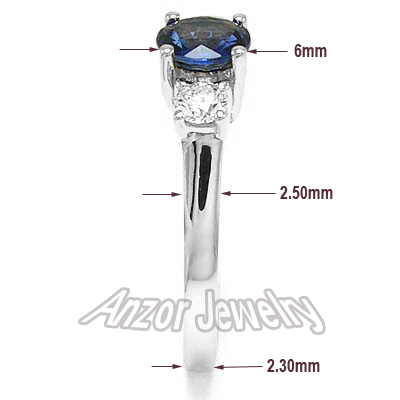 1.30ct Ceylon Sapphire Diamond Ring in 14k Gold
