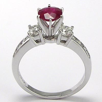 14k Gold Ruby Diamond Ring