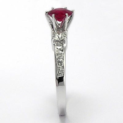 14k Gold Ruby Diamond Ring