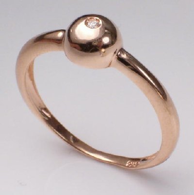 14k Rose Gold Diamond Ring